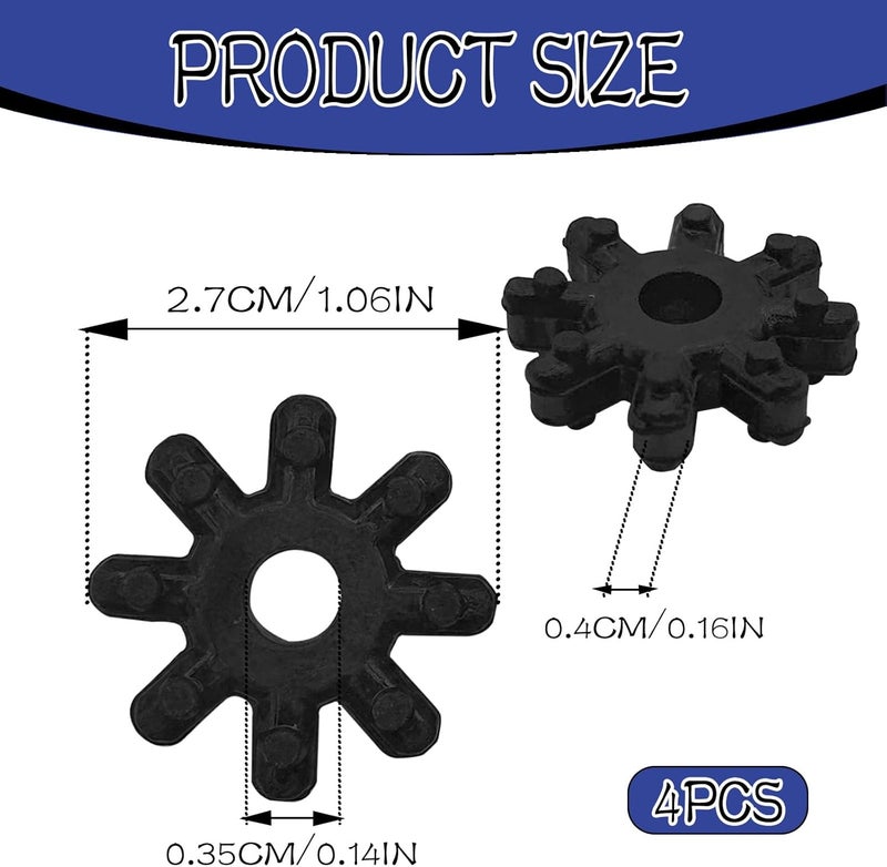 GolTHd 4PCS Black Flexible Steering Coupler, 563152K000FFF 56315-2K000 56315-2K000FFF Compatible with Hyundai Kia - Image 2